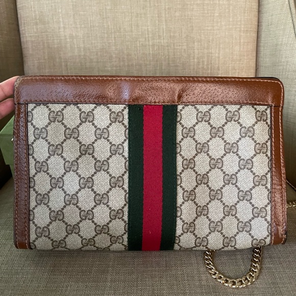 Authentic Gucci vintage web sherry clutch bag 010.378 (WN14) - Picture 2 of 13